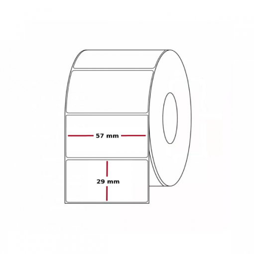 Etichete Termice Adezive 57 x 29 mm, 1250 bucati / rola - imagine 3