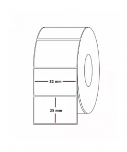 Etichete Termice Adezive Rosu 32 x 25 mm, 1500 bucati / rola